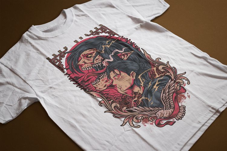 T-shirt Anime Attack on Titan